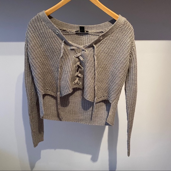 VINTAGE Cropped grey sweater